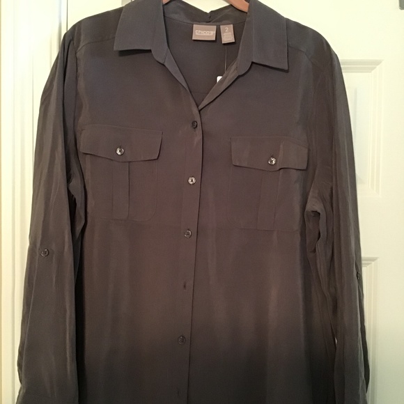 Chico’s Tops - Chico’s long sleeve camp style shirt